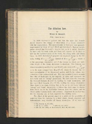 The dilution law