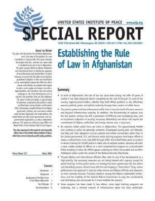 Establishing the rule of law in Afghanistan