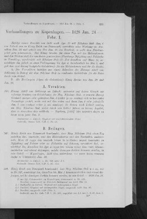 Verhandlungen zu Kopenhagen. - 1428 Jan. 24 - Febr. 1.