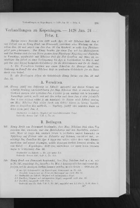Verhandlungen zu Kopenhagen. - 1428 Jan. 24 - Febr. 1.