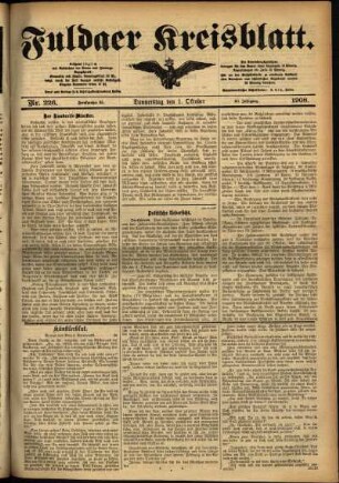 Ausgabe vom Donnerstag, den 01. Oktober 1908.
