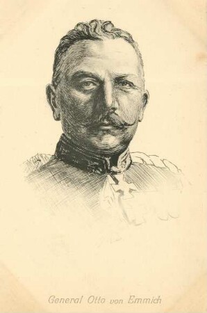 Erster Weltkrieg - Postkarten "Aus großer Zeit 1914/15". General Otto von Emmich (1848-1915)