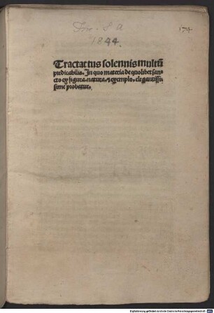 Tractatus solemnis multum praedicabilis de quolibet sancto