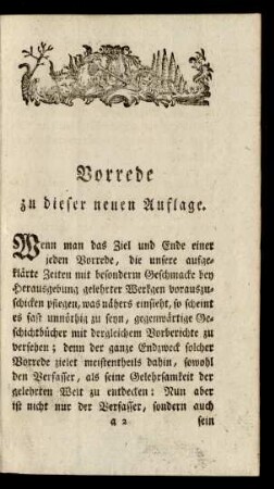 Vorrede zu dieser neuen Auflage