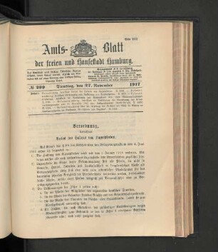 No. 299, 27. November 1917