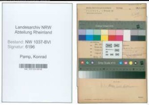 Entnazifizierung Konrad Pamp , geb. 15.09.1899 (Stadtinspektor)