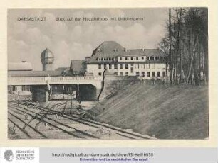 Blick auf den Hauptbahnhof mit Brückenpartie (um 1920) (37).