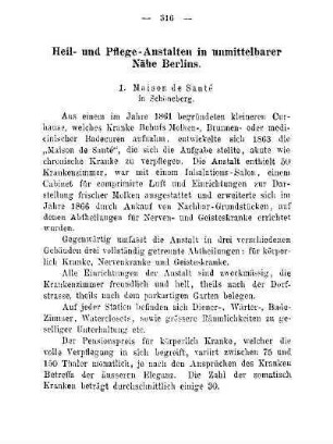 Heil- und Pflege-Anstalten in unmittelbarer Nähe Berlins