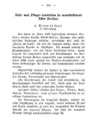 Heil- und Pflege-Anstalten in unmittelbarer Nähe Berlins