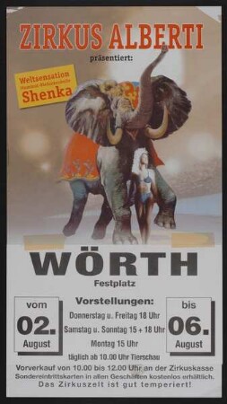 Zirkus Alberti, Wörth, ohne Jahr