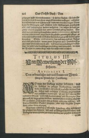 Titulus III. Von Beweisung der Missethaten.