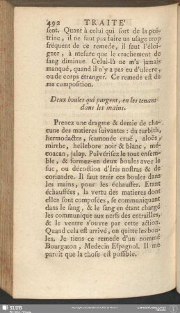 Deux boules qui purgent, en les tenant dans les mains