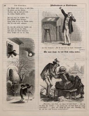 "Das Ständchen" "Illustrationen zu Shakespeare" "Wo man singt, da laß Dich ruhig nieder"