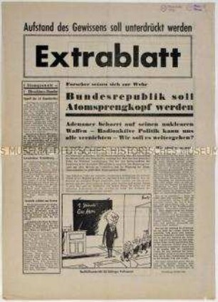 Sonderdruck aus der Friedensbewegung der Bundesrepublik gegen die atomare Aufrüstung