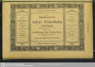 Anzeigen : Geschäfts-Anzeiger des Glauchauer Adreßbuchs