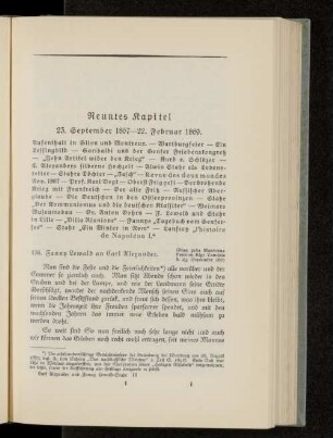 Neuntes Kapitel 23. September 1867-22. Februar 1869.