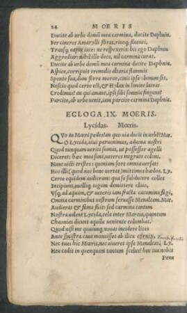 Ecloga IX. Moeris.