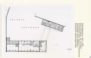 Geschäftshaus am Ku-damm, Berlin-Charlottenburg (Diplomarbeit bei Kurt Dübbers): Grundriss Galeriegeschoss 1:100