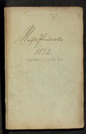 Ratsprotokolle 1832-1833