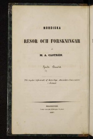 Bd. 4: Ethnologiska föreläsningar öfver altaiska folken