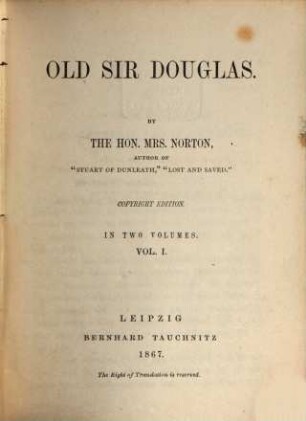 Old Sir Douglas : in 2 vols.. 1