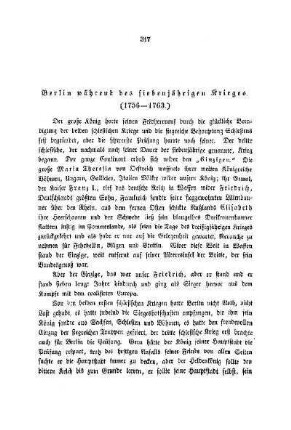 Berlin während des siebenjährigen Krieges (1756-1763)