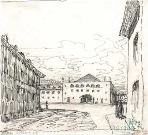 Fischer, Theodor; Nördlingen; Stadthalle - Perspektive
