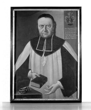 Porträt des Johann Burkhard Debler (1703-1765), Bakkalaureus der Theologie, Stiftskanoniker und Benefiziat bei Sankt Leonhard in Schwäbisch Gmünd