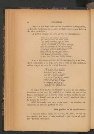 Una poetisa de la espiritualidad
