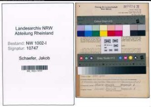 Entnazifizierung Jakob Schaefer, geb. 07.02.1892 (Zeichner)
