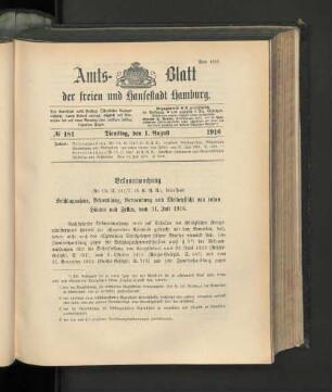 No. 181, 1. August 1916