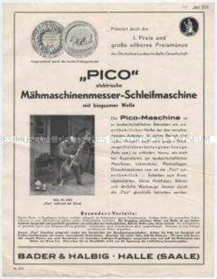 "PICO" elektrische Mähmaschinenmesser-Schleifmaschine mit biegsamer Welle