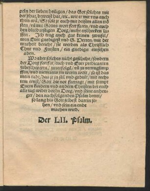 Der LII. Psalm.