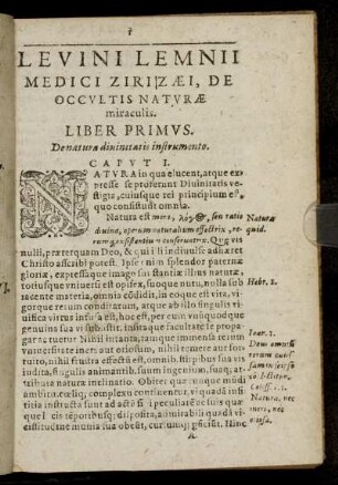 Liber Primus. De natura dinimitatis instrumento.