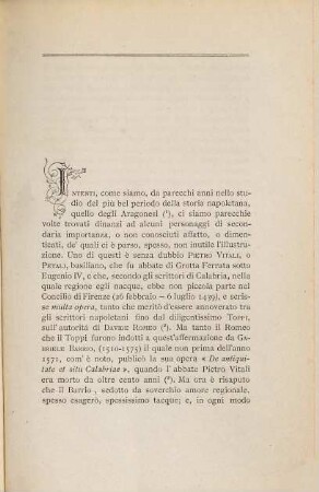 Pietro Vitali ed un documento inedito riguardante la storia di Roma (secolo XV) : Studio
