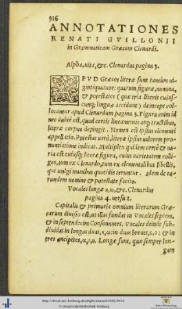 Annotationes Renati Guillonii In Grammaticam Graecam Clenardi