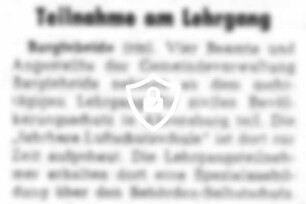 Teilnahme am Lehrgang