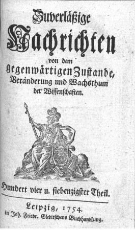 Hundert vier u. siebenzigster Theil.
