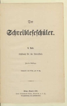 Teil 2, [Schülerband]: Lesebuch für die Unterstufe