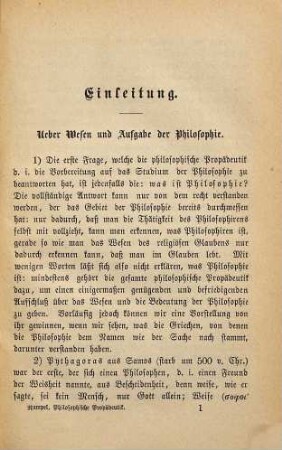 Philosophische Propädeutik oder die Hauptlehren der Logik und Psychologie : Zum Gebrauche in Gymnasien bearb.