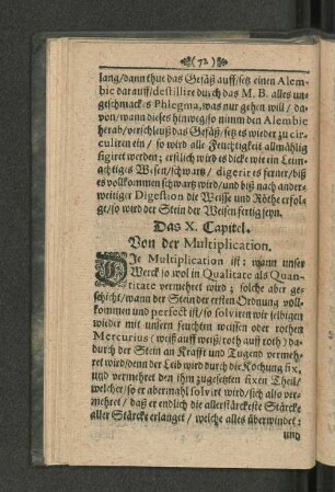 Das X. Capitel. Von der Multiplication.