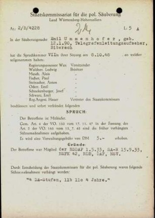 Ummenhofer, Emil