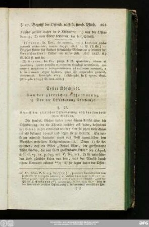 Erster Abschnitt. Von der göttlichen Offenbarung.