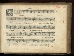 1. [= 100.] Verba mea auribus