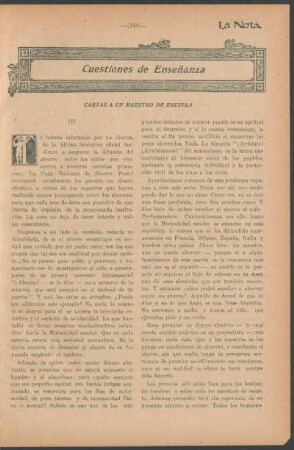 Cuestiones de enseñanza : Cartas a un maestro de escuela