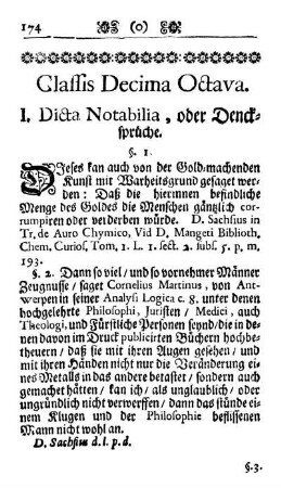 Classis Decima Octava.