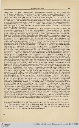 18: [Rezension von: Behrens, Gustav (Hrsg.), Reinecke-Festschrift. Zum 75. Geburtstag von Paul Reinecke am 25. September 1947 - Kirchner, Horst (Hrsg.), Ur- und Frühgeschichte als historische Wissenschaft. Festschrift zum 60. Geburtstag von Ernst Wahle]