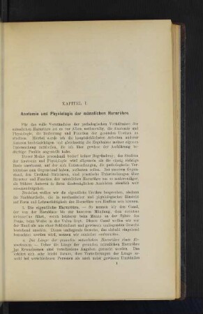 Kapitel I. Anatomie und Physiologie der männlichen Harnröhre