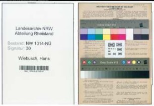 Entnazifizierung Hans Wiebusch , geb. 17.07.1887 (Techniker)