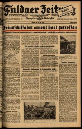 Ausgabe vom Freitag, den 31. Juli 1942.